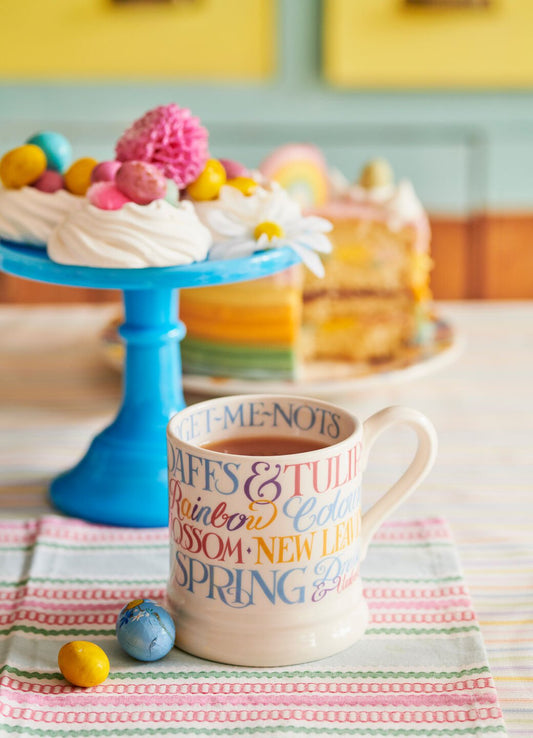 Seconds Easter Toast Daffodils & Tulips 1/2 Pint Mug