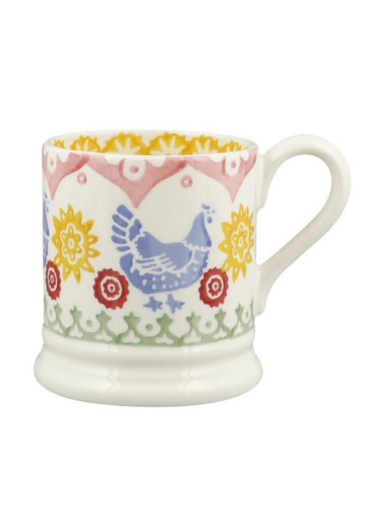 Seconds Hen & Border 1/2 Pint Mug