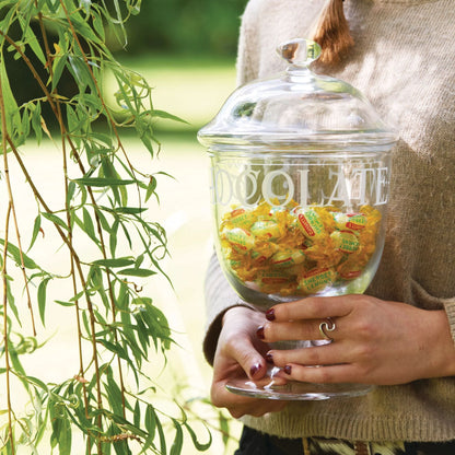 Black Toast Glass Sweetie Jar